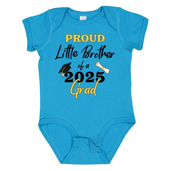 Inktastic Proud Little Brother of a 2025 Grad Boys Baby Bodysuit