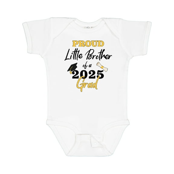 Inktastic Proud Little Brother of a 2025 Grad Boys Baby Bodysuit