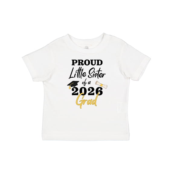 Inktastic Proud Little Sister of a 2026 Grad Girls Baby T-Shirt