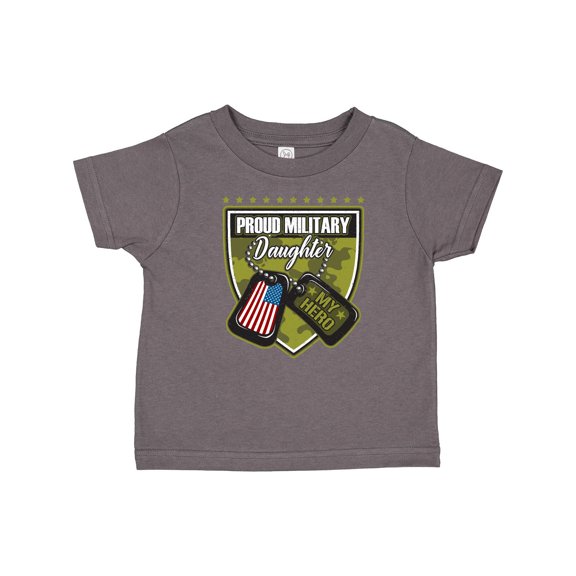 Inktastic Proud Military Daughter Soldier Hero Girls Toddler T-Shirt