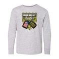 thumbnail image 1 of Inktastic Proud Military Daughter Soldier Hero Long Sleeve Youth T-Shirt, 1 of 5