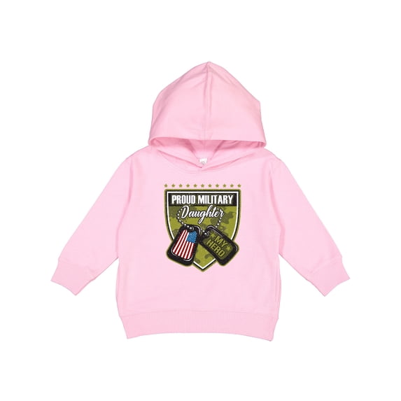 Inktastic Proud Military Daughter Soldier Hero Toddler Hoodie