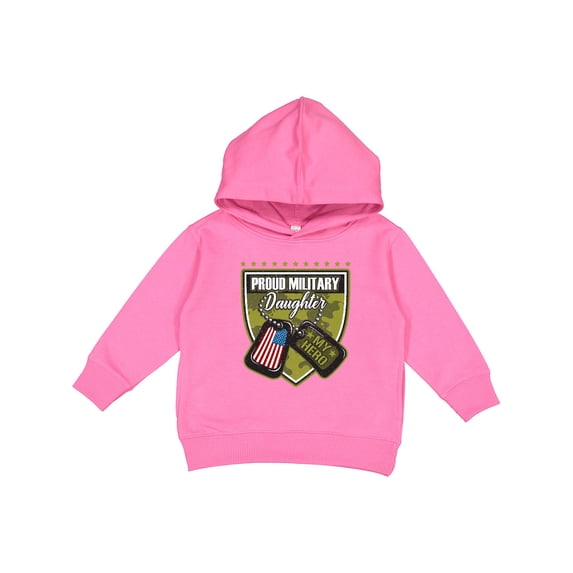 Inktastic Proud Military Daughter Soldier Hero Toddler Hoodie
