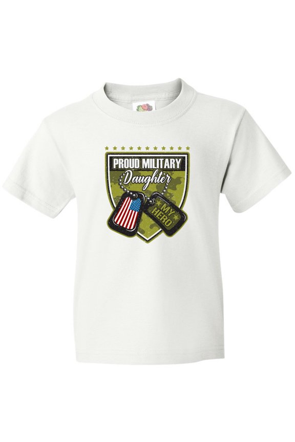 Proud Military Daughter Soldier Hero Youth T-Shirt