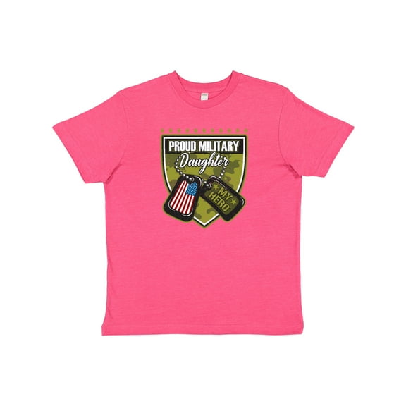 Inktastic Proud Military Daughter Soldier Hero Youth T-Shirt