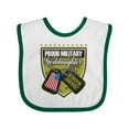 thumbnail image 1 of Inktastic Proud Military Goddaughter Girls Baby Bib, 1 of 4