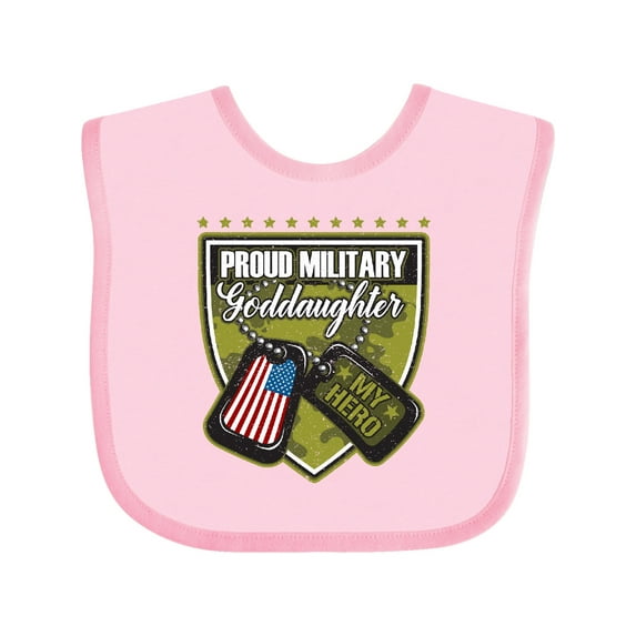 Inktastic Proud Military Goddaughter Girls Baby Bib