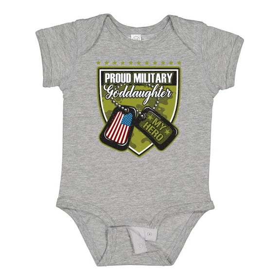 Inktastic Proud Military Goddaughter Girls Baby Bodysuit