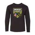 thumbnail image 1 of Inktastic Proud Military Goddaughter Long Sleeve Youth T-Shirt, 1 of 5