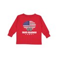 thumbnail image 1 of Inktastic Proud Military Grandson US Flag Boys Long Sleeve Toddler T-Shirt, 1 of 5
