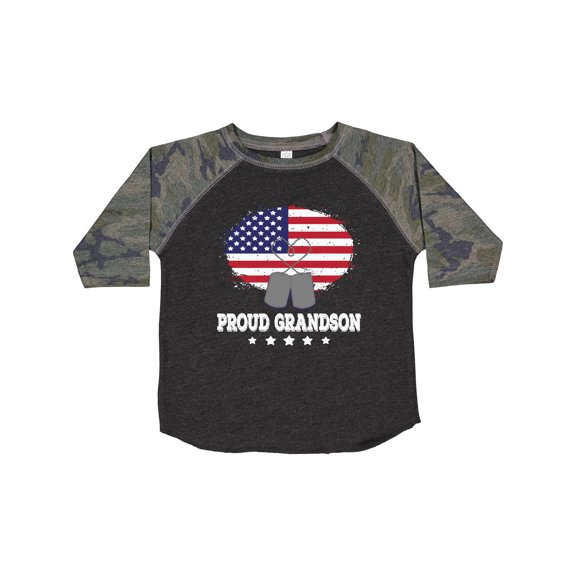 Inktastic Proud Military Grandson US Flag Boys Toddler T-Shirt