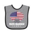 thumbnail image 1 of Inktastic Proud Military Grandson Us Flag Boys Baby Bib, 1 of 4