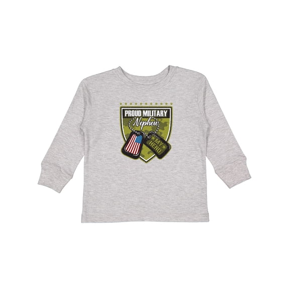 Inktastic Proud Military Nephew Boys Long Sleeve Toddler T-Shirt