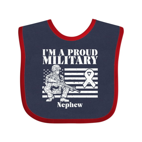 Inktastic Proud Military Nephew Red Friday Boys Baby Bib