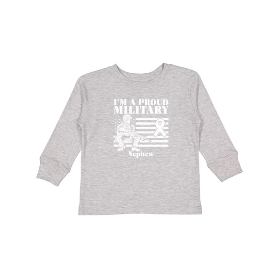 Inktastic Proud Military Nephew Red Friday Boys Long Sleeve Toddler T-Shirt