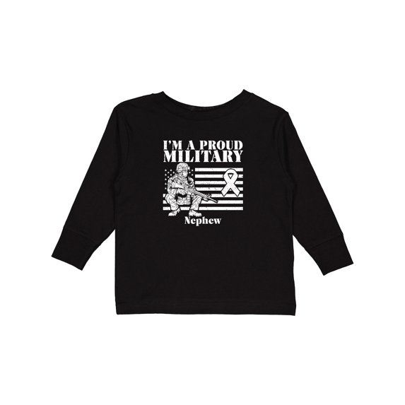 Inktastic Proud Military Nephew Red Friday Boys Long Sleeve Toddler T-Shirt
