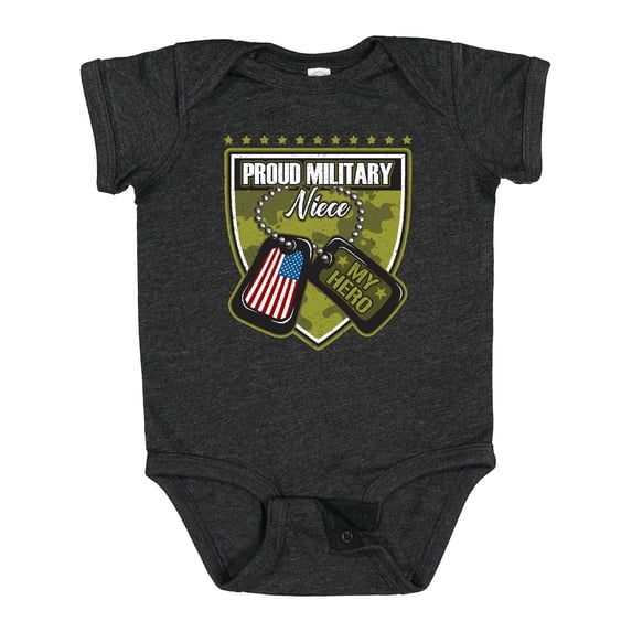 Inktastic Proud Military Niece Girls Baby Bodysuit