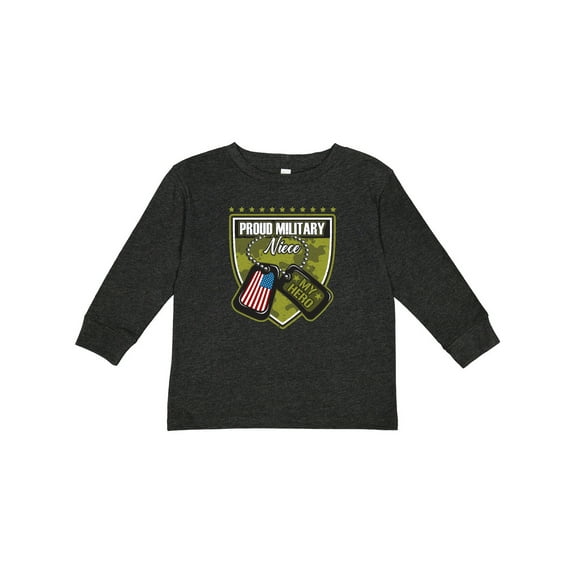 Inktastic Proud Military Niece Gift Girls Long Sleeve Toddler T-Shirt