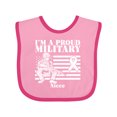 thumbnail image 1 of Inktastic Proud Military Niece Red Friday Girls Baby Bib, 1 of 4