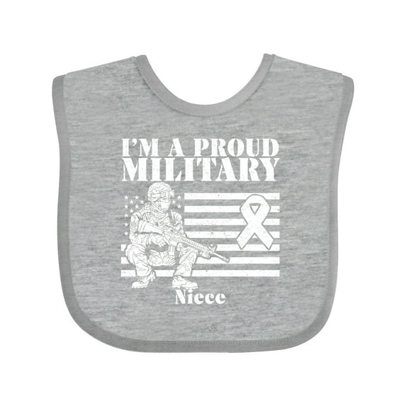 Inktastic Proud Military Niece Red Friday Girls Baby Bib