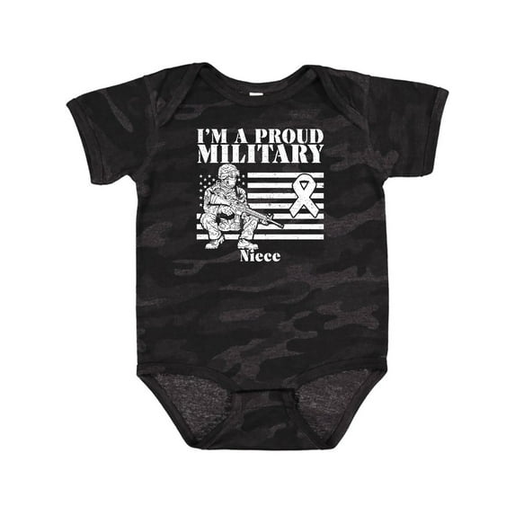 Inktastic Proud Military Niece Red Friday Girls Baby Bodysuit