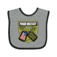 thumbnail image 1 of Inktastic Proud Military Son Boys Camo Flag Boys Baby Bib, 1 of 4