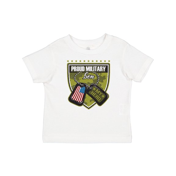 Inktastic Proud Military Son Boys Camo Flag Boys Toddler T-Shirt