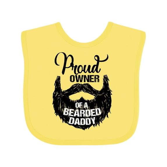 Inktastic Proud Owner of a Bearded Daddy Boys or Girls Baby Bib