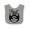 thumbnail image 1 of Inktastic Proud Owner of a Bearded Daddy Boys or Girls Baby Bib, 1 of 4