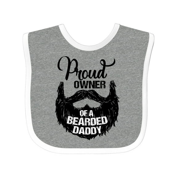 Inktastic Proud Owner of a Bearded Daddy Boys or Girls Baby Bib