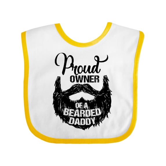 Inktastic Proud Owner of a Bearded Daddy Boys or Girls Baby Bib