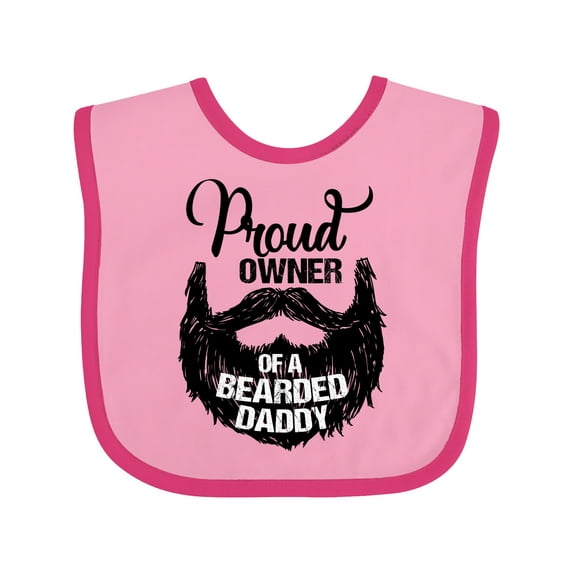 Inktastic Proud Owner of a Bearded Daddy Boys or Girls Baby Bib