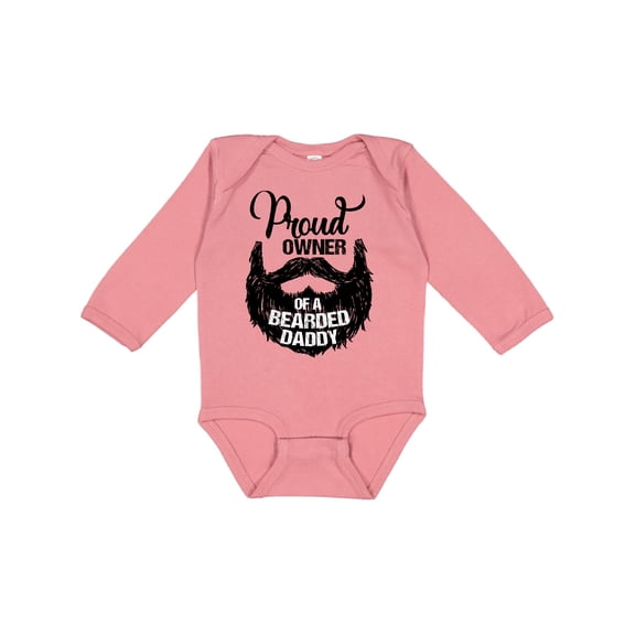 Inktastic Proud Owner of a Bearded Daddy Boys or Girls Long Sleeve Baby Bodysuit