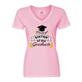 thumbnail image 1 of Inktastic Proud Sister Of The Graduate-Family Graduation Women's V-Neck T-Shirt, 1 of 5
