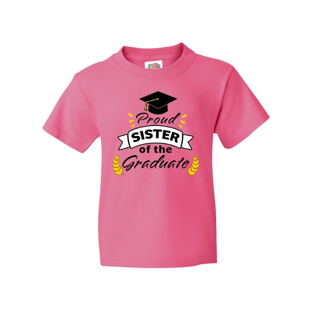 Inktastic Proud Sister of the Graduate-Family Graduation Youth T-Shirt