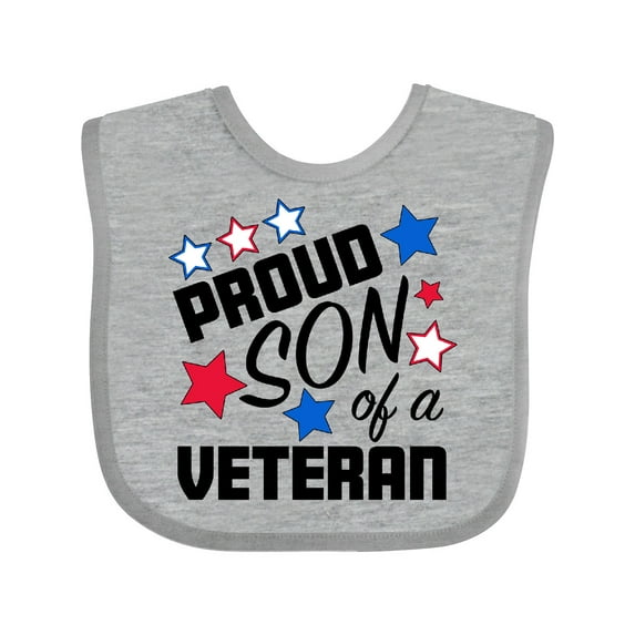 Inktastic Proud Son of a Veteran- Veterans Day Boys Baby Bib