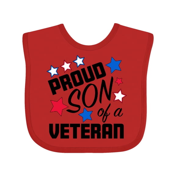 Inktastic Proud Son of a Veteran- Veterans Day Boys Baby Bib
