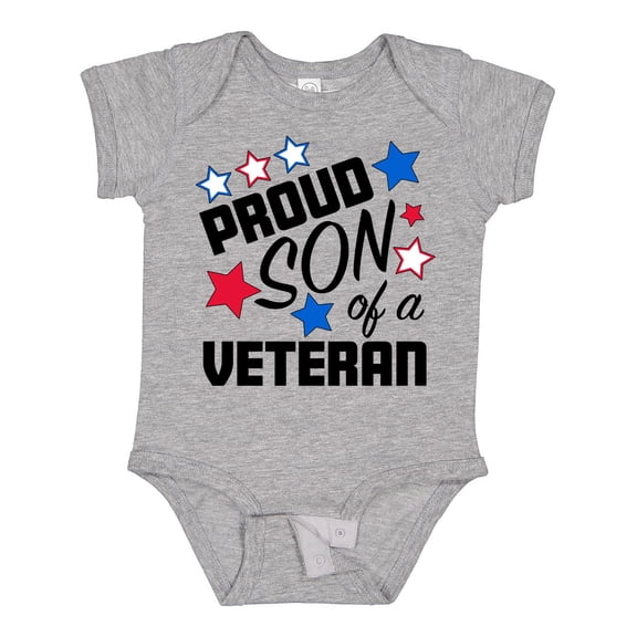 Inktastic Proud Son of a Veteran Veterans Day Boys Baby Bodysuit