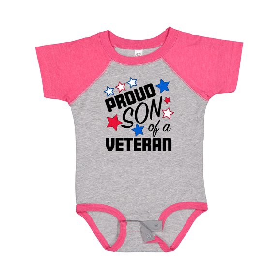Inktastic Proud Son of a Veteran Veterans Day Boys Baby Bodysuit