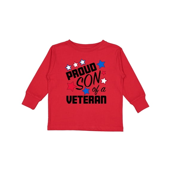 Inktastic Proud Son of a Veteran Veterans Day Boys Long Sleeve Toddler T-Shirt