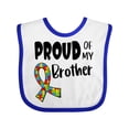 thumbnail image 1 of Inktastic Proud of My Brother Autism Awareness Puzzle Piece Ribbon Boys or Girls Baby Bib, 1 of 4