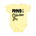 thumbnail image 1 of Inktastic Proud of My Brother Autism Awareness Puzzle Piece Ribbon Boys or Girls Baby Bodysuit, 1 of 5