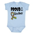 thumbnail image 1 of Inktastic Proud of My Brother Autism Awareness Puzzle Piece Ribbon Boys or Girls Baby Bodysuit, 1 of 5