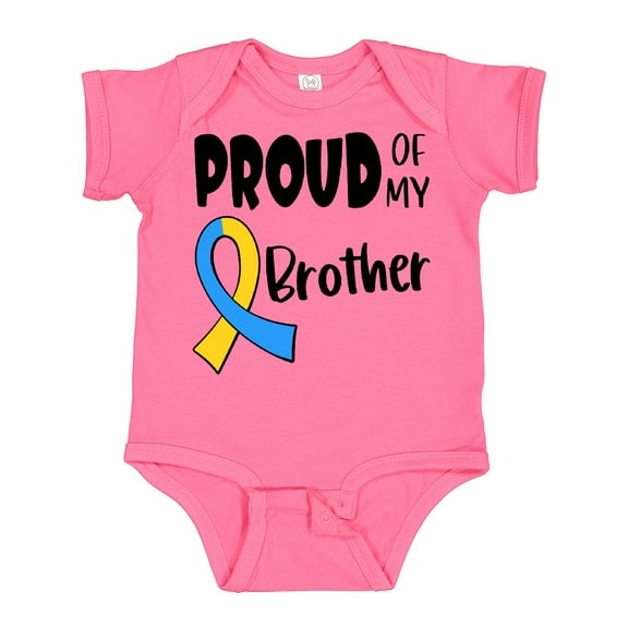 Inktastic Proud of My Brother Down Syndrome Awareness Boys or Girls Baby Bodysuit