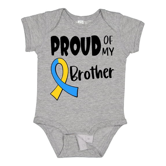 Inktastic Proud of My Brother Down Syndrome Awareness Boys or Girls Baby Bodysuit