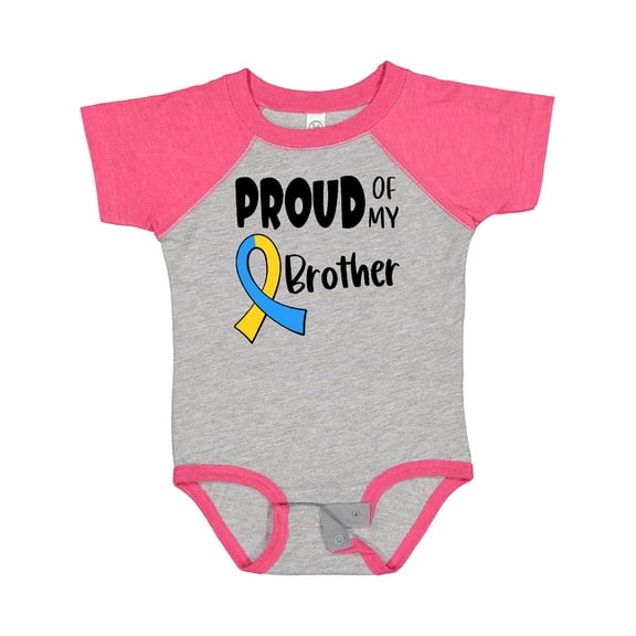 Inktastic Proud of My Brother Down Syndrome Awareness Boys or Girls Baby Bodysuit