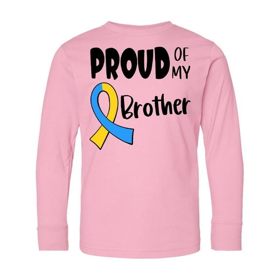 Inktastic Proud of My Brother Down Syndrome Awareness Long Sleeve Youth T-Shirt