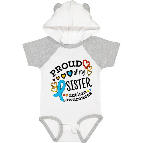 Inktastic Proud of My Sister Autism Awareness Boys or Girls Baby Bodysuit