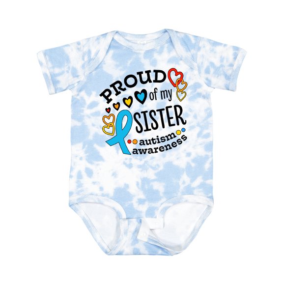Inktastic Proud of My Sister Autism Awareness Boys or Girls Baby Bodysuit