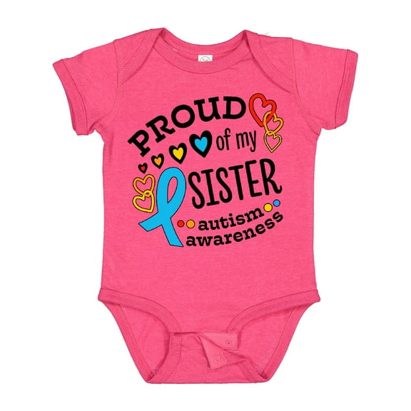 Inktastic Proud of My Sister Autism Awareness Boys or Girls Baby Bodysuit